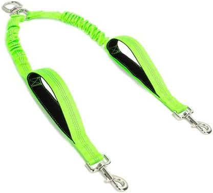 Dual Dog Leash Coupler Double Control Padded Handle for 2 Large Dogs by Mycicy