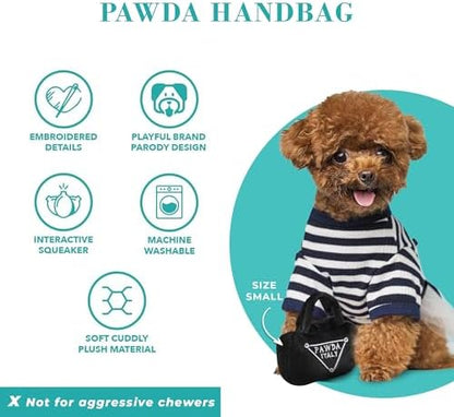 Haute Diggity Dog Pawda Handbag Plush Dog Toy, Designer Parody Chew Toys - Image 3