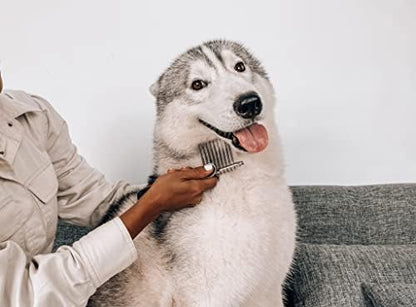Dematting Comb For Dogs & Cats – Detangling Brush Tool For Dogs Easily & Safely Remove Dead, Matted Or Knotted Hair | Ergonomic, No-Slip Safety Handle for Precision Control | For Poodles & Curly Hair - Image 6