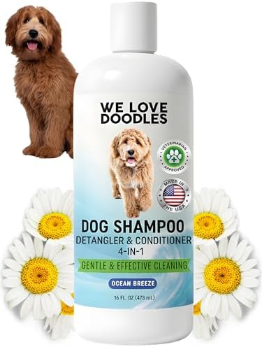 Dog Shampoo, Conditioner & Detangler, Gentle Tearless, Ocean Breeze, 16OZ by WeLoveDoodles