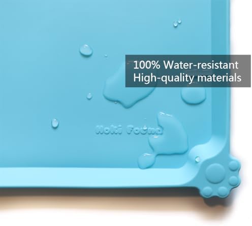 Hoki Found Large Silicone Non Slip Pet Dog Cat Bowl Mats - Waterproof Food Mats for Carpet - Arctic - Image 3