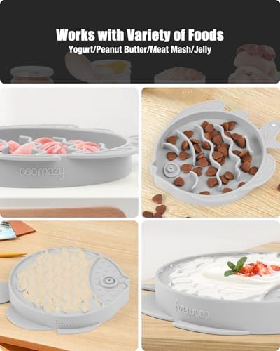 Coomazy Slow Feeder Cat Bowl Silicone Pet Puzzle Feeder for Slow Eating - Image 5
