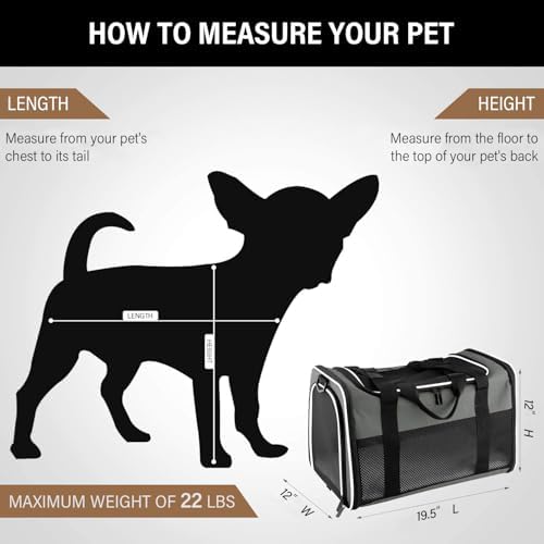 Cat Carrier - Portable Foldable Dog Pet Carrier, Soft-Sided Pet Bag up to 22 Lbs, Airline Approved Travel Puppy Carrier - Image 2