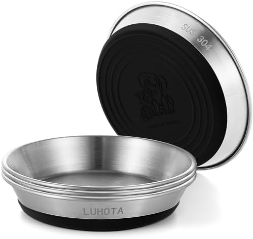 4 Pcs Stainless Steel Cat Bowls for Cats, Kittens & Small Dogs by Unknown