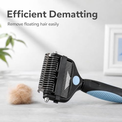 3-in-1 Pet Grooming Tool Dematting Comb Undercoat Rake Deshedding Brush - Image 6