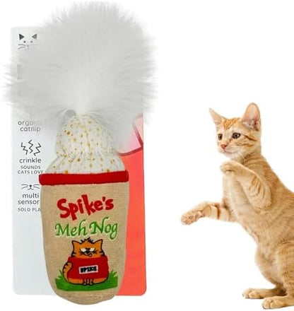 Huxley & Kent Plush Crinkle Catnip Cat Toy, Meh Nog by HuxleyKent