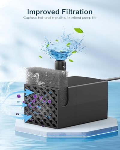 PETNF Dog Water Fountain Pump Replacement for Stainless Steel Large Dog Fountain, Compatible with D2341/D2419/D2223/D2322 Models, Ultra Quiet & Long Lifespan - Image 2