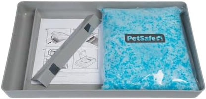 PetSafe Official ScoopFree Complete Reusable Tray - Includes 4.3 lb of Premium Blue Crystal Litter - Compatible with All ScoopFree Complete Automatic Self Cleaning Litter Box Systems by PetSafe