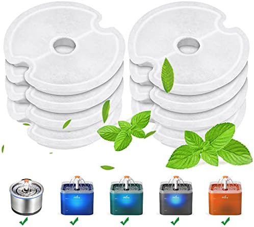 iPettie Water Fountain Carbon Filters for Neverland Cat Water Fountain and Stainless Steel Cat Drinking Fountain, IP-670-F8, 8 Packs by iPettie