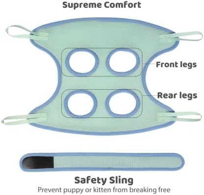 Guzekier Pet Dog Grooming Hammock Harness for Cats & Dogs, Dog Sling for Grooming, Dog Hammock Restraint Bag with Nail Clippers/Trimmer, Nail File, Pet Comb,Ear/Eye Care - Image 3