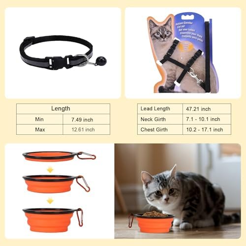 Cat Carrier with Litter Box, Cat Travel Carrier Soft Sided & Foldable Travel Litter Box for Cats, Fit for Cats or Kittens Up to 20 lbs, 17'*11.8'*11.8' inch Pet Carrier Bag, Camping & Traveling Black - Image 5