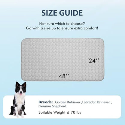 MICROCOSMOS Summer Cooling Mat & Sleeping Pad- Water Absorption Top, Materials Safe, Easy Carry, EZ Clean. Keep Cooling for Pets, Kids and Adults.(Grey, 48" x24") - Image 7