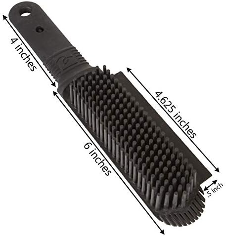 FURemover Plus Pet Hair Rubber Brush with Squeegee, Easily Remove Fur and Lint from Clothing, Carpets and Furniture, Gently Groom Dogs and Cats Wet or Dry, Black, 2 Pack - Image 2