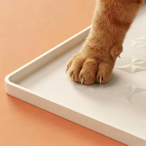 Waterproof Silicone Pet Feeding Mat, Dog Cat Food Water Bowl, Raised Edge - Image 4
