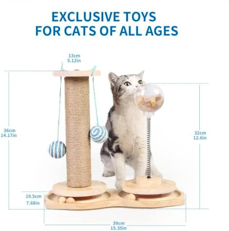 Marchul Cat Ball Toy with Treat Ball, KittenTreat Dispenser Toy with Roller Track Catnip Balls - Image 7
