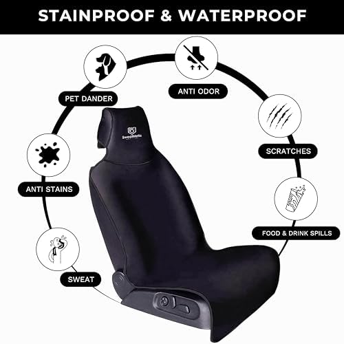 SweatSo Car Seat Protector Waterproof Car Seat Cover - Neoprene Covers Sweat Towels for Gym - Automotive Covers & Accessories (Pack of 1) - Image 2