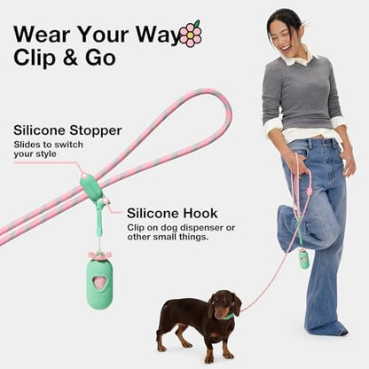VETRESKA Crossbody Hands Free Dog Leash, 5FT Adjustable Leash (Flora) - Image 3