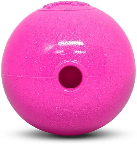 SodaPup Glitter Ball – Soft Dog Ball Toy, Floating Fetch Ball and Treat Dispenser Made in USA from Non-Toxic Pet Safe Food Safe PUP-X Rubber for Bonding, Physical Exercise, & More - Image 2