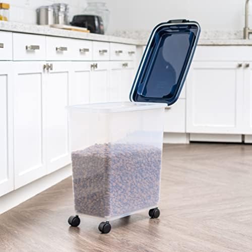 IRIS USA Dog Food Storage Container, Up to 40 lbs, Navy, Made in USA - Image 6