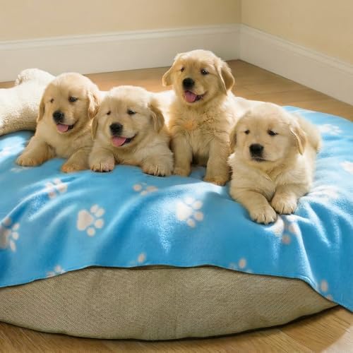 LINENLUX Fleece Dog Blankets 6-Pack, Soft Stretchy for Small Medium Puppy - Image 5