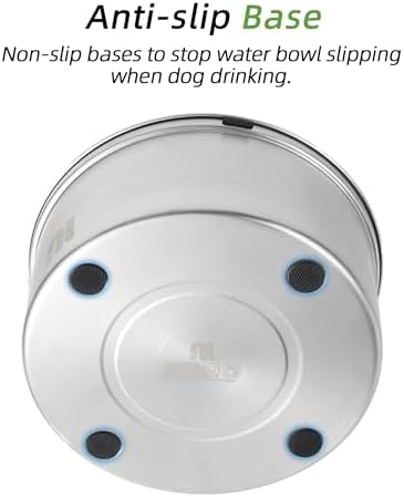 nicelock 3L/0.8 Gallon Dog Water Bowl No Spill, Stainless Steel No Spill Water Bowl for Dogs, Slow Water Dog Bowl, No Splash Dog Water Bowls - Image 6
