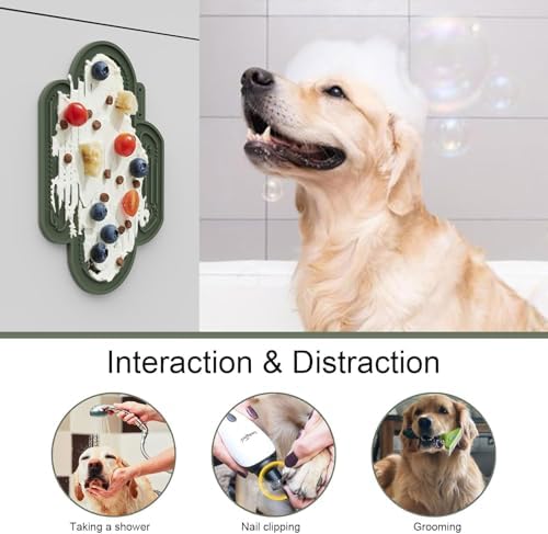 OHMO Large Lick Mat for Dogs&Cats, Cactus Shape, 2pcs, Camo&Sage Green - Image 4