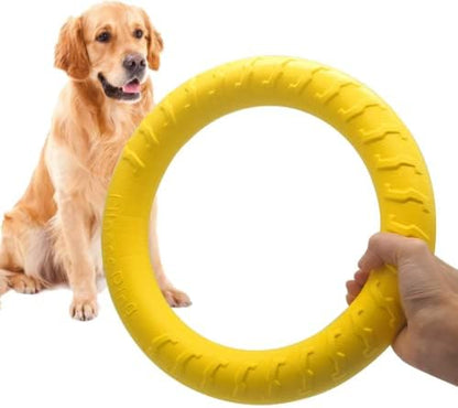 XL Large Indestructible Dog Toys, Dog Chew Toys for Aggressive Chewers,Flying Discs for Medium/Large Breeds. Floating Dog Ring Toys for Throwing, Catching, Grabbing. (12 Inch) by DLDER