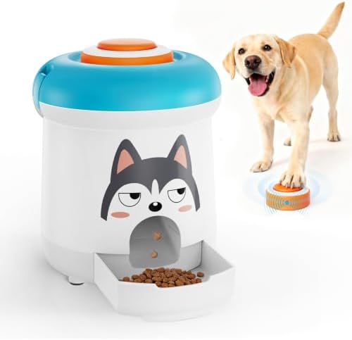 Interactive Dog Treat Dispenser Toy with Remote Button by Rayki