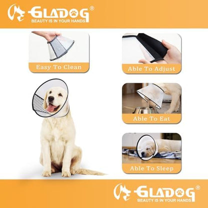 Soft Dog Cone Collar, 2 PCS (for Exact Size) Flexible Plastic Cone for Dogs After Surgery, Dog Recovery Collar, Adjustable E-Collar for Large/Medium/Small Dogs Cat, Comfy Elizabethan Collar (XL) - Image 6