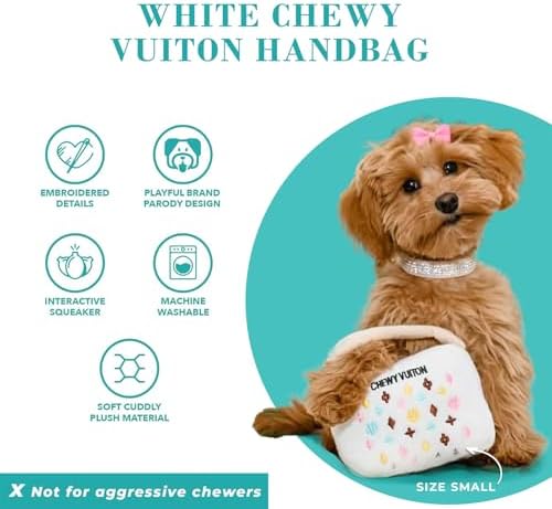 Haute Diggity Dog Chewy Vuiton Handbag Plush Dog Toy, Designer Parody Toy - Image 4