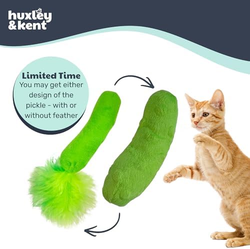 Huxley & Kent Plush Crinkle Catnip Cat Toy, Pickle - Image 2