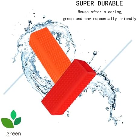 2pcs Pet Hair Remover, Car Carpet Cleaner for Dog & Cat Hair, Interior, Furniture, Sofa （Orange and Red） - Image 6