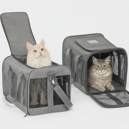 Movelo, Pet Carrier with Two Entrances – Top & Side Opening Soft-Sided Travel Carrier for Cats & Small Dogs up to 25 lbs – Airline Approved, Mesh Ventilation, Removable Pad & Shoulder Strap - Image 4