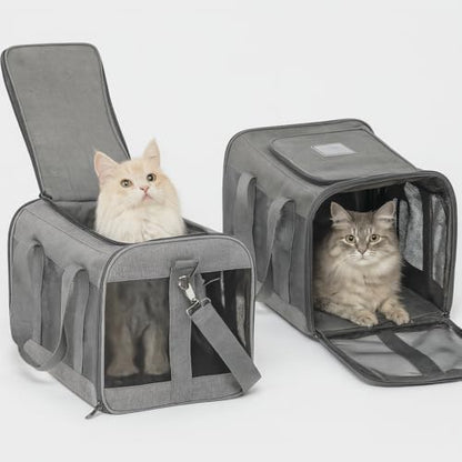 Movelo, Pet Carrier with Two Entrances – Top & Side Opening Soft-Sided Travel Carrier for Cats & Small Dogs up to 25 lbs – Airline Approved, Mesh Ventilation, Removable Pad & Shoulder Strap - Image 4