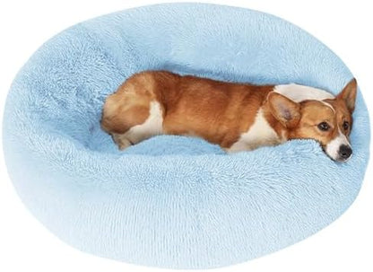 JOLLYVOGUE Dog Bed, Calming Anti-Anxiety Large Dog Bed, Fluffy Donut Cushion for Medium and Large Pets (27") by JOLLYVOGUE