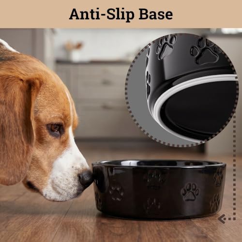 Ceramic Dog Bowl Set of 2 w/ Anti-Skid Base 6.5"W x 2.5"H, 3.8 Cup Capacity - Image 4