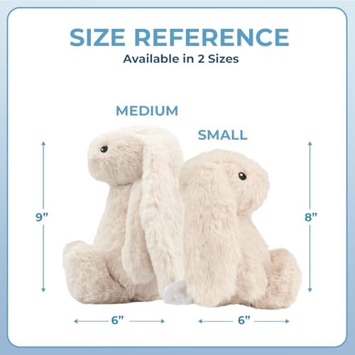 Best Pet Supplies Bunny Buddy Squeaky Plush Dog Toy - Beige, Small - Image 5