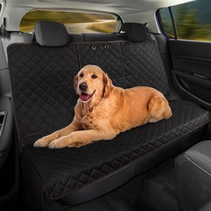 Dog Car Seat Cover for Back Seat - Water-Resistant Car Seat Protector for Cars, Trucks, and SUVs - Seat Cover Protects from Scratches, Mud, Pet Hair and Accidents - Car Accessories by PETMAKER (Black) - Image 6