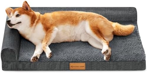 Patas Lague Orthopedic Medium Dog Bed Washable Pet Sofa Bed 30X20 Dark Grey by PatasLague