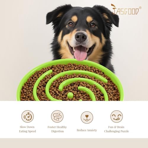 JASGOOD Slow Feeder Dogs Bowl for Large Medium Dogs,Anti-Gulping Pet Slower Food Feeding Bowls Stop Bloat,Preventing Choking Healthy Design Dogs Bowl - Image 6