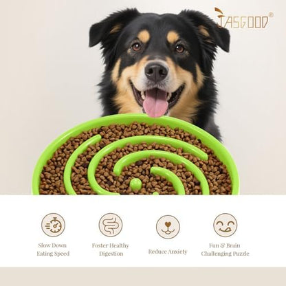 JASGOOD Slow Feeder Dogs Bowl for Large Medium Dogs,Anti-Gulping Pet Slower Food Feeding Bowls Stop Bloat,Preventing Choking Healthy Design Dogs Bowl - Image 6