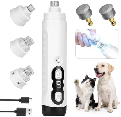 Quiet Dog Nail Grinder, Safe and Low-Stress for Sensitive Dogs and Cats by AOFANPET