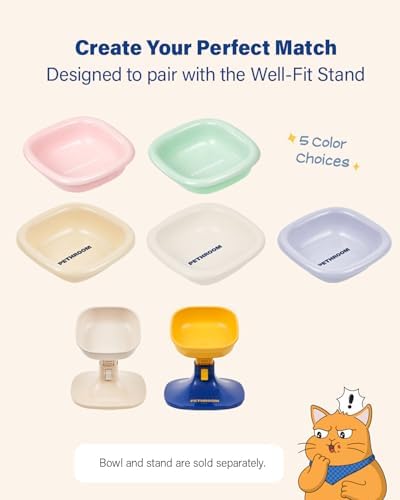 PETHROOM Well Fit Dog Bowl, Durable Ceramic Cat & Dog Food and Water Bowl - Image 3