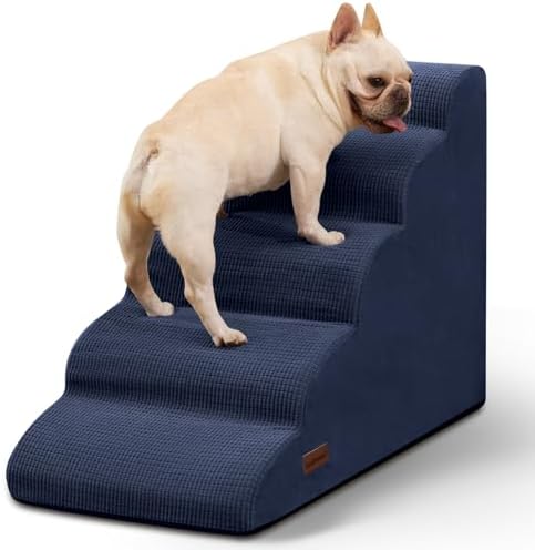 Aodisman Dog Stairs for High Bed,5-Step Pet Ramp for Small Dogs and Cats by AODISMAN