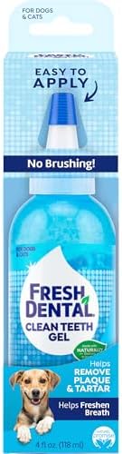Fresh Dental Dog Toothpaste for Teeth Cleaning, Dog Breath Freshener, Easy Plaque & Tartar Remover Gel, No Toothbrush Needed, Effortless Dental Care, Minty Flavored Toothpaste, Made in USA, 4oz. by NaturelPromise