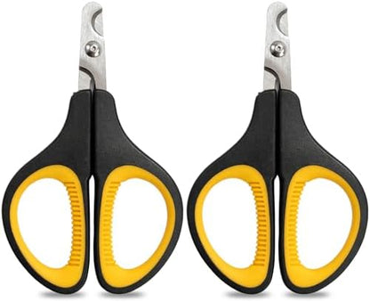 Professional Pet Nail Clippers(Yellow,2-Pack) for Cats & Small Pets, Upgraded Stainless Steel Claw Trimmers for Kittens, Puppies, Rabbits & Small Dogs by Unknown