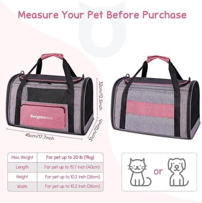BurgeonNest Soft Cat Carrier for Cats up to 20 Lbs, Top Load Pet Carry Bag - Image 2