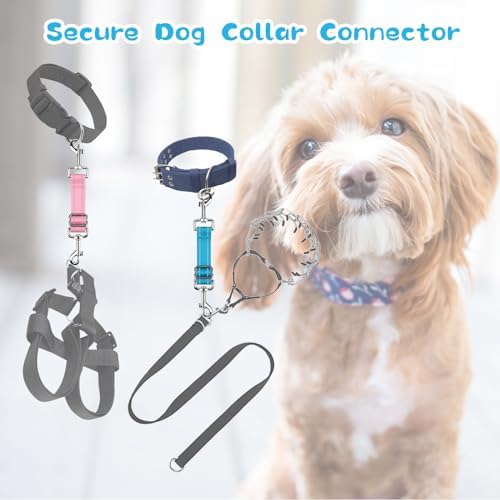 YUEPET Dog Safety Collar Clips 5 Pack Adjustable Prong Collar Backup Clips - Image 3