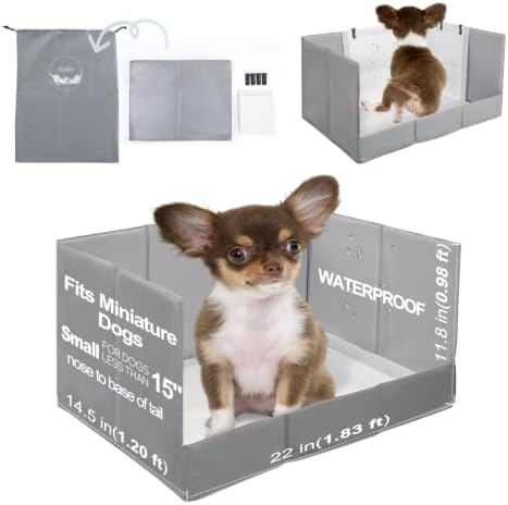 HQ4US 4LEGS Dog Litter Box Indoor High Walls, Puppy Pee Pad Holder Foldable by HQ4US4LEGS