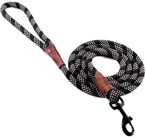 Max and Neo Rope Leash Reflective - 6 FT x 1/2" (Black, Donates to Dog Rescue) by MaxandNeo
